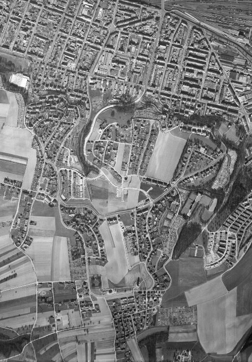 1953, Bruderholz, Luftbild; Quelle: swisstopo